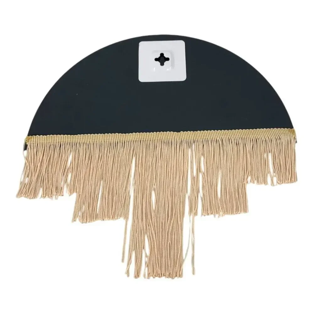 Nobia The Katarina Fringed Beige Boho Wall Mirror NWT
